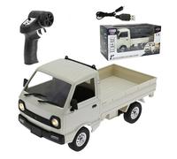 Palapozzy WPL D12mini 1/16 Scale Mini RC Truck Car Model for Adults, 2.4G RC Van Cars with Double Battery, RC Lorry Cars Model Vehicle for Boys Girls (White)