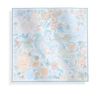 PALATANG 100% Silk Hand-rolled Edge Silken Longing 70 White Silk Scarf of Designer's Original Brand White