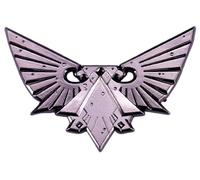 Palatine Aquila Two-Headed Eagle Sigil Emblem Banner Imperium of Man Fantasy War Board Video Game 2" Enamel Pin Badge