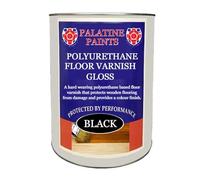 Palatine PaintsProtected By Performance Polyurethane Floor Varnish Gloss - Coloured transparent hard wearing varnish (Light Oak, 1 Litre)