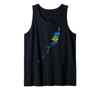 Palau Flag Map, Palau in World Languages Tank Top