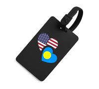 Palau U.S. Flag Luggage Tags for Suitcases Handbag Tag Labels Travel Accessories Privacy Cover ID Label