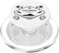 Palawan Palms Sea Turtle Seashell Boracay Island Philippines PopSockets PopGrip for MagSafe