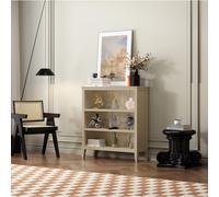 Palazzi 3 Tier Bookcase H97 W89 D25cm Cabinet Bits Light Beige One Size