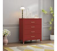 Palazzi 4 Drawer Chest Of Drawers Red