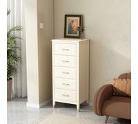 Palazzi 5 Drawer Narrow Chest Of Drawers White