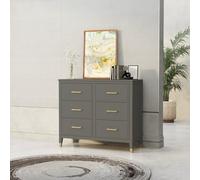 Palazzi 6 Drawer Grey Chest of Drawers - Wilko