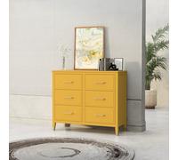 Palazzi 6 Drawer Mustard Chest of Drawers - Yellow - Wilko