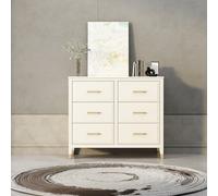Cabinet Bits Palazzi 6 Drawer Chest of Drawers in Off-White Cabinet Bits Off-White