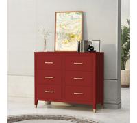 Palazzi 6 Drawer Chest - Red