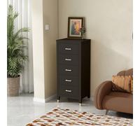 Palazzi Narrow 5 Drawer Chest - Black