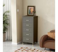 Palazzi Narrow 5 Drawer Chest - Grey