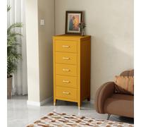 Palazzi Narrow 5 Drawer Chest - Mustard