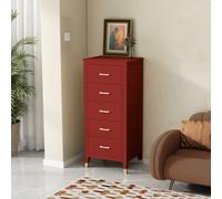 Palazzi Narrow 5 Drawer Chest - Red