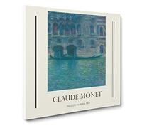 Palazzo Da Mula, Venice By Claude Monet Canvas Print | Gallery Wrapped 30mm Frame Wall Art | 14x14 inches | Ready to Hang | Impressionist Picture | Living Room Bedroom Lounge Office