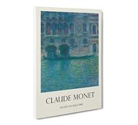 Palazzo Da Mula, Venice By Claude Monet Canvas Print | Gallery Wrapped 30mm Frame Wall Art | 30x20 inches | Ready to Hang | Impressionist Picture | Living Room Bedroom Lounge Office