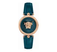 Palazzo Green Leather Watch, female, Versace, Watches, Multicolor, ONE SIZE, Accessories ONE SIZE