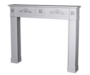 Palazzo INT White Fireplace Mantelpiece Vintage Wooden Hearth Surround