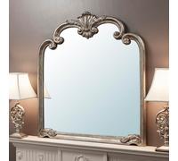 Palazzo Large Rectangle Overmantle Mirror - Silver