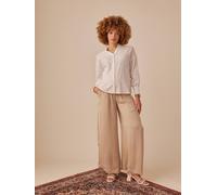 Palazzo-Style Fluid Trousers for Maternity, by ENVIE DE FRAISE sandy beige