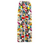 Palazzo Wide Leg Flared Elasticated Stretch Plus Size Plain Trousers - Bang 16-18 Plus