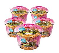 Paldo Volcano Carbonara Chicken Noodles (105g x 5 Cups) - Bold Fusion of Creamy Carbonara & Fiery Spice | Instant Korean Ramen