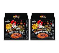 Paldo Volcano Chicken Noodle, Artificial Beef & Chicken Flavour 140g (2 X Pack of 4)