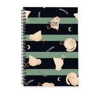 Pale Beige Chicks Diary 2026 A5 To Do List Notebook 2026 Planners Ladies Diary Weekly Planner for Homework Week To View Monthly Year Planner with Dotted Line Note Page Slim