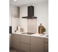 Pale Beige Toughened Glass Kitchen Splashback - 600mm X 750mm X 6mm - Easy-Fit Self Adhesive Backing