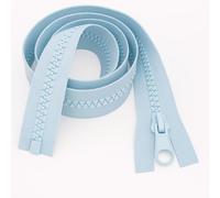 Pale Blue 10" (25cm) Chunky Zip - Open Ended Plastic Teeth (#5 Weight) - Ideal for Crafts, Bags & Sewing | Giddy Square