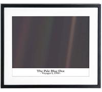 Pale Blue Dot NASA Photo - Framed Space Art/Galaxy & Office Wall Decor, Astronomy Gifts for Him or Her, Science Teacher Gift Poster (8 x 10)