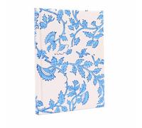Pale Blue Floral Cotton Bound Notebook 20X15Cm, 96 Pages