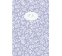 Pale Blue Floral Notebook Journal for Travel 4" x 6"
