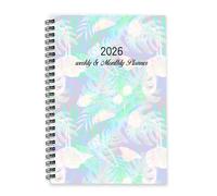 Pale Blue Highlights Diary 2026 A5 To Do List Notebook Notebook Journals for Women 2026 Journal for Homework Week To View Monthly Year Diary Planner with Dotted Line Note Page Slim