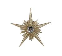 Pale Gold 3-D Star w Diamante Dec
