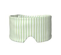 Pale Green and White Candy Stripes, Full Eye Covers Light Blocking Eye Mask Sleep Eye and Ear Muffs