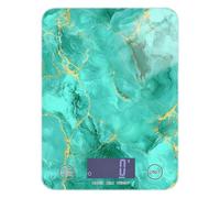 Pale Greenish-gold Marble Texture Dieting digital food scales 11lb/0.18oz, 5kg/5g scale for kitchen with 4 unit for Meal Prep Spices Soap Making (Batteries not Included)