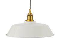 Pale Grey Chancery Painted Dome Pendant Light With Antique Gold Lamp Holder And Black Round Cable - Se Home