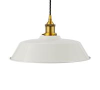 Pale Grey Chancery Painted Dome Pendant Light With Antique Gold Lamp Holder And Black Twisted Cable - Se Home