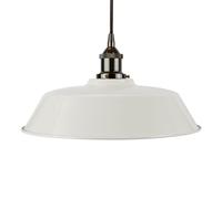 Pale Grey Chancery Painted Dome Pendant Light With Black Nickel Lamp Holder And Black Round Cable - Se Home