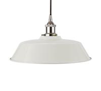 Pale Grey Chancery Painted Dome Pendant Light With Nickel Lamp Holder And Black Round Cable - Se Home