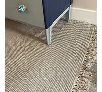 Pale Grey Hush Soft Cotton Rug Hand Loomed and GoodWeave Certified Medium 90 cm x 150 cm