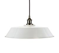 Pale Grey Large Chancery Painted Dome Pendant Light With Black Nickel Lamp Holder And Black Round Cable - Se Home
