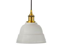 Pale Grey Lincoln Painted Dome Pendant Light With Antique Gold Lamp Holder And Black Round Cable - Se Home