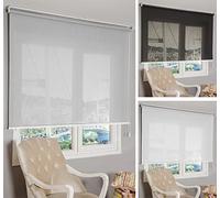 Pale Grey Sunscreen Magic Roller Blind, Many Sizes/Colours, 55cm (21.7") Wide by 200cm (78") Drop