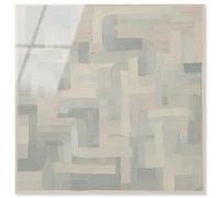 Pale Labyrinth I Acrylic Print Abstract Wall Decor by Art Remedy, Ready to Hang, 16 x 16