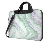 Pale Lavender Marble Fluid Sage Green Laptop Bag Laptop Case 15.6 Inch Computer Bags Padded Sleeve Cover For Women Men