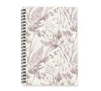 Pale Lilac Fern Fronds 2026 Journal A5 To Do List Notebook Diary Calendar 2026 Diary Mens Journal for Project Week To View Monthly Year Planner with Dotted Line Note Page Slim