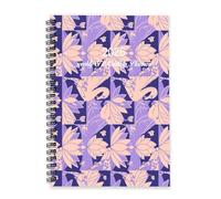 Pale Lilac Lotus Flowers 2026 Planner A5 To Do List Notebook Personal Diary Diary 2026 Women Planner for Student Week To View Monthly Year with Dotted Line Note Page Slim