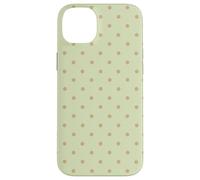 Pale Olive and Brown Tiny Polka Dot Pattern Cute Aesthetic Case for iPhone 14 Plus